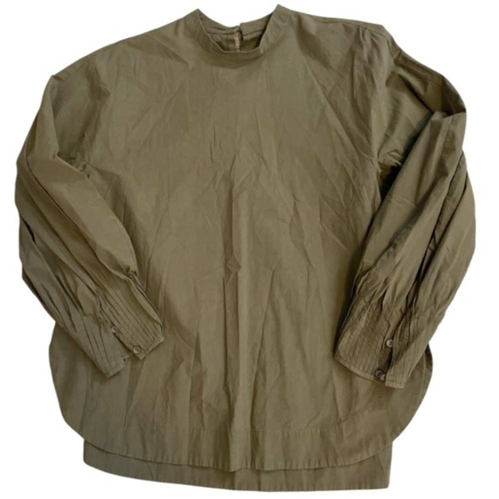 Intentionally Army Green Balloon Sleeve Blouse